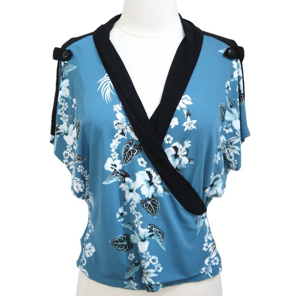 JEAN PAUL GAULTIER Floral print wrap top I 42 US 8